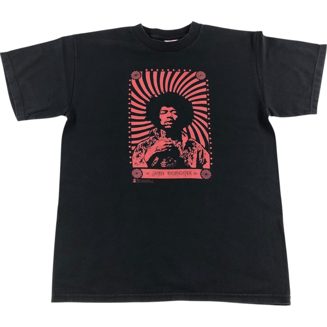 00'S TENNESSEE RIVER JIMI HENDRIX Jimi Hendrix Band T-shirt Band Tee Men's M size cotton black type Vintage Second Hand