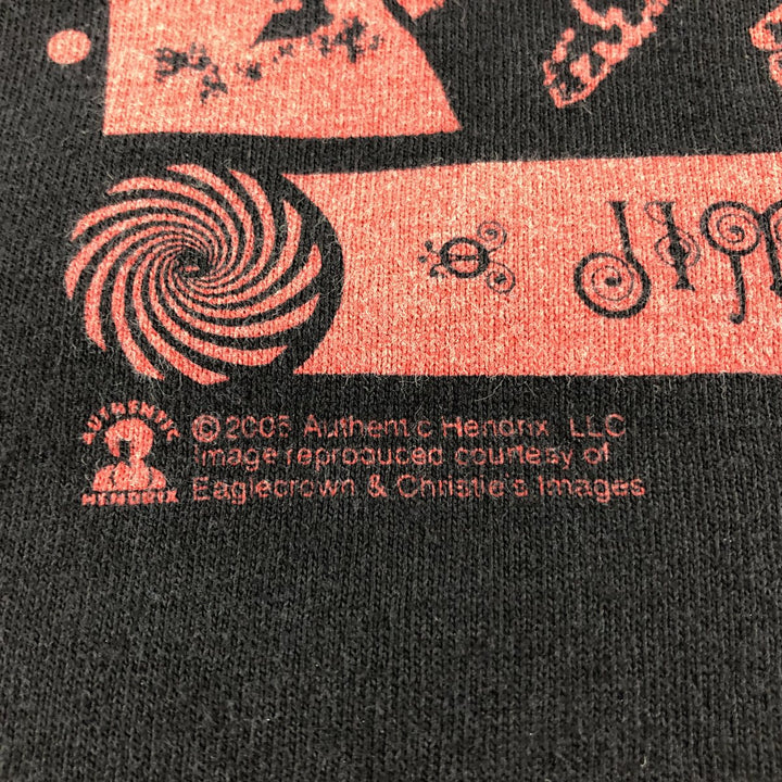 00'S TENNESSEE RIVER JIMI HENDRIX Jimi Hendrix Band T-shirt Band Tee Men's M size cotton black type Vintage Second Hand