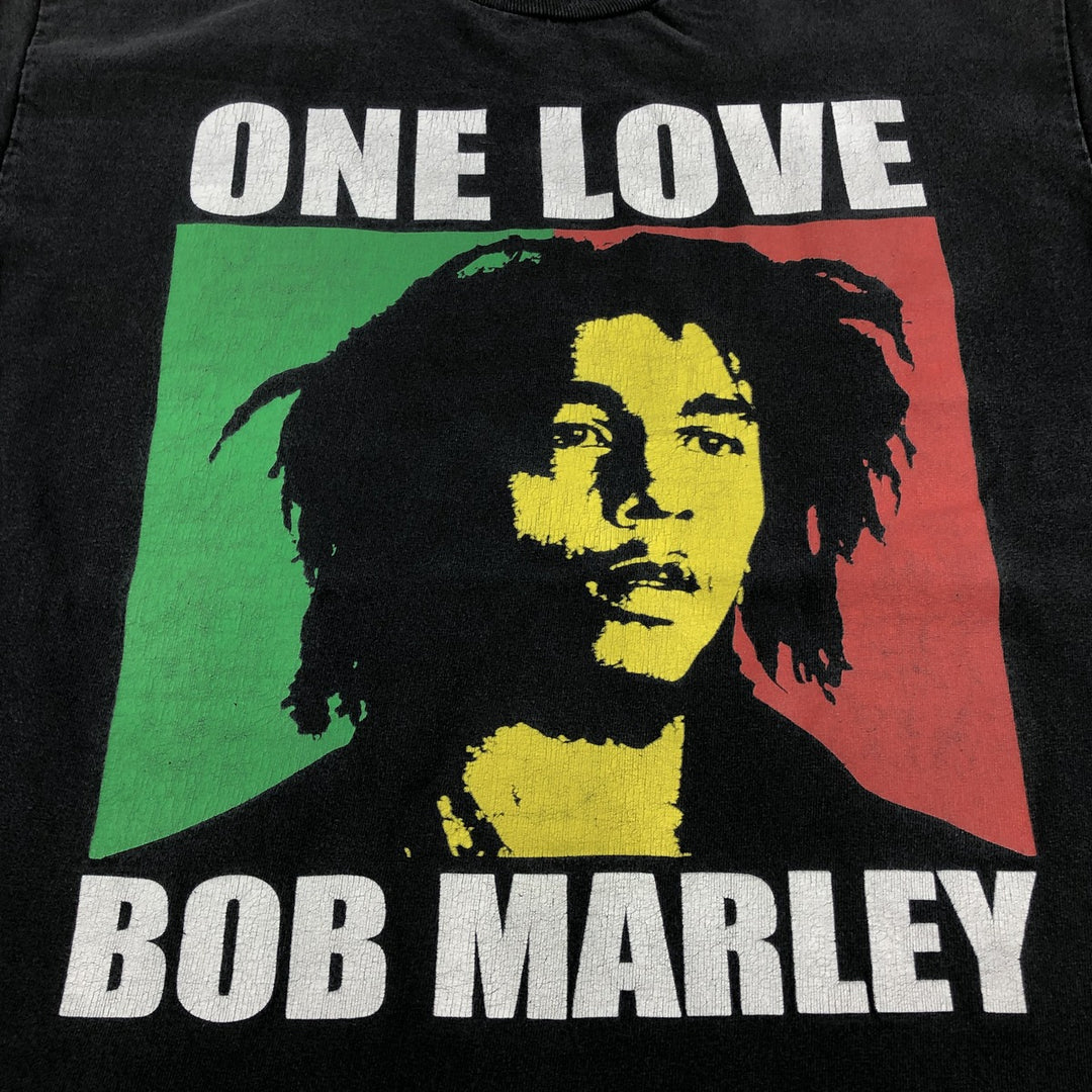 ZION BOB MARLEY Bob Marley Band T-shirt Band T Men's M size cotton black type Vintage Second Hand