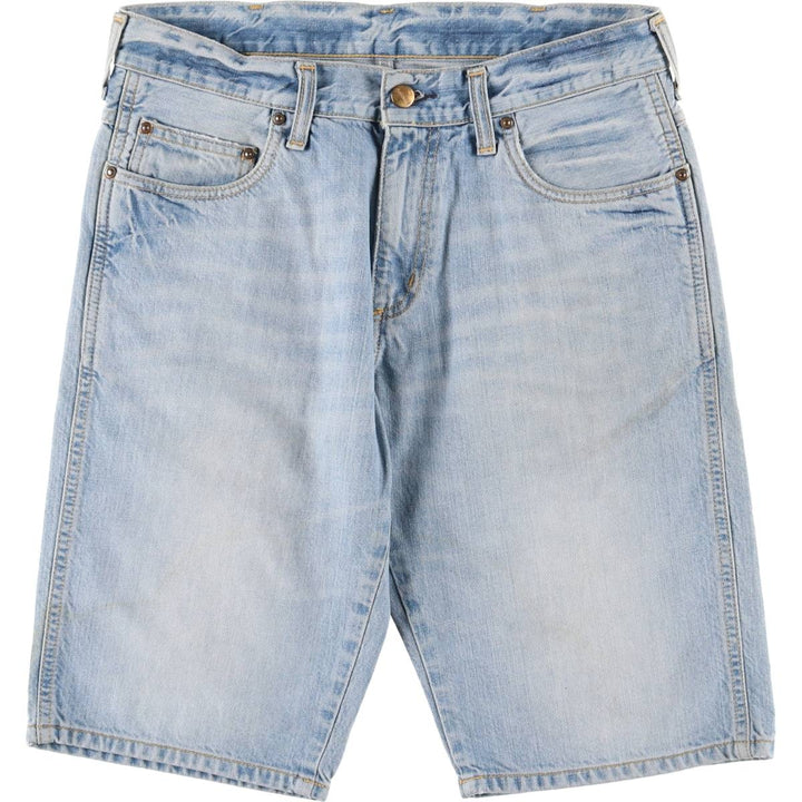 Carhartt WESTERN BERMUDA denim shorts, women's size L (w30) cotton blue type Vintage Second Hand