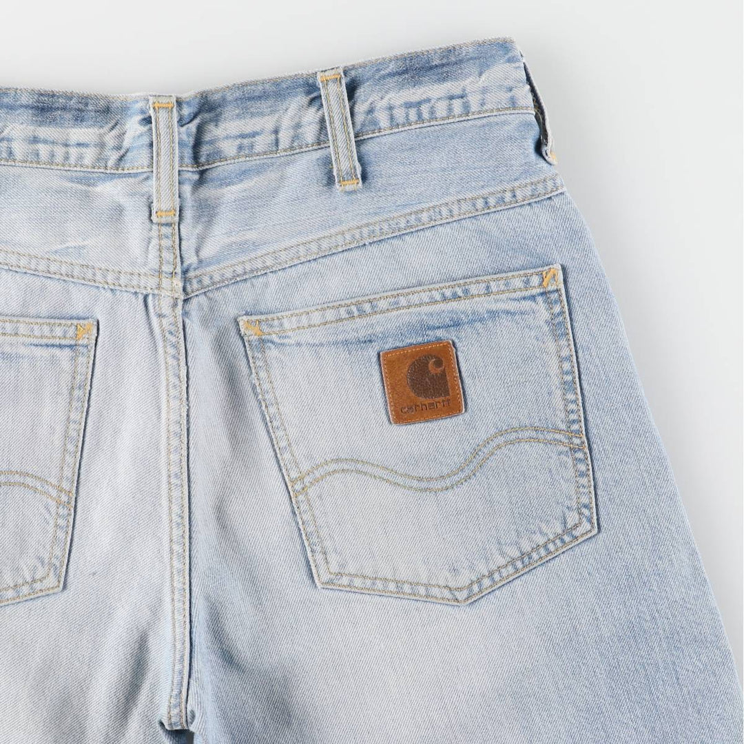 Carhartt WESTERN BERMUDA denim shorts, women's size L (w30) cotton blue type Vintage Second Hand
