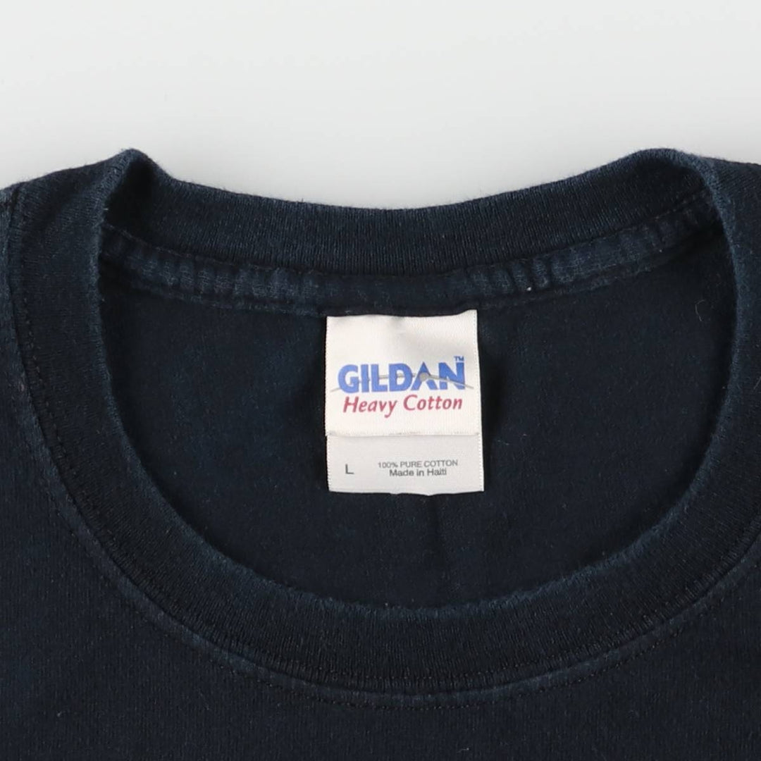 00'S Gildan IRON MAIDEN Print Band T-Shirt, Men's L Size cotton black type Vintage Second Hand