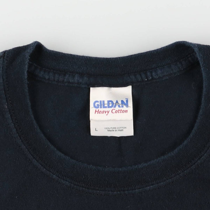 00'S Gildan IRON MAIDEN Print Band T-Shirt, Men's L Size cotton black type Vintage Second Hand