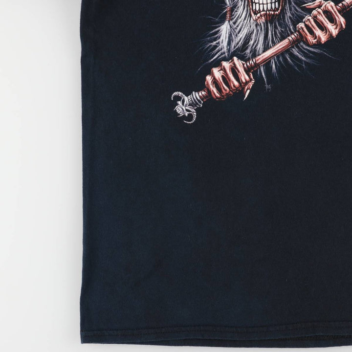 00'S Gildan IRON MAIDEN Print Band T-Shirt, Men's L Size cotton black type Vintage Second Hand