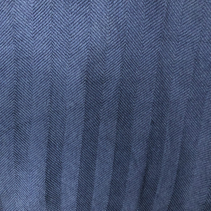 Ralph Lauren CHAPS herringbone cotton knit sweater, men's size M cotton Navy blue Vintage Second Hand