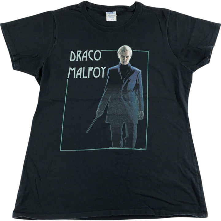 PORT AND COMPANY HARRY POTTER DRACO MALFOY Movie T-shirt Men's L size cotton black type Vintage Second Hand