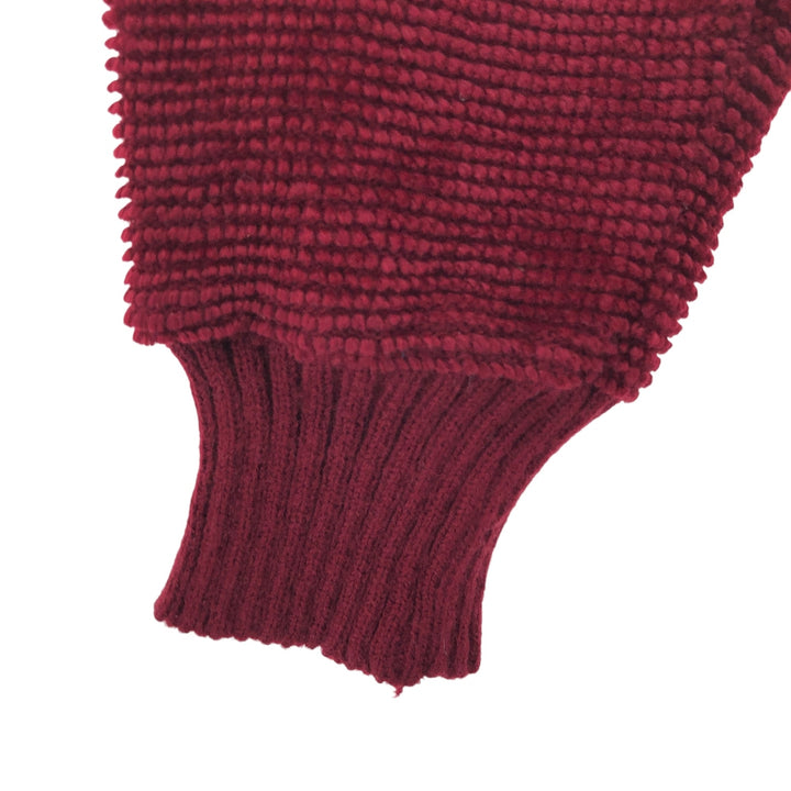 Esquire Men's Vintage Polo Knit Sweater, Size Medium acrylic Red type red-purple Vintage Second Hand