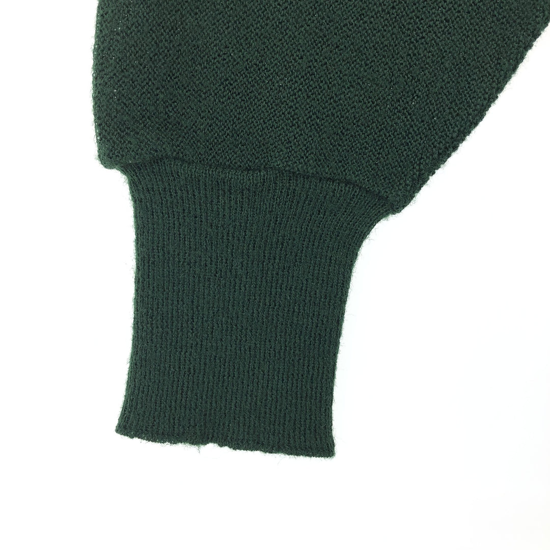 Vintage 1980'S Jantzen V-neck acrylic knit sweater, made in the USA, size L, men's unclear green type Vintage Second Hand
