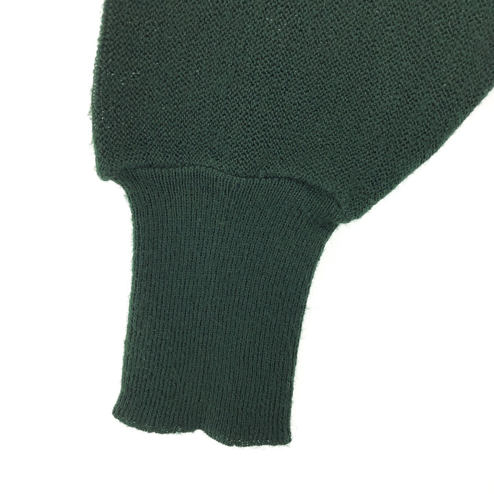 Vintage 1980'S Jantzen V-neck acrylic knit sweater, made in the USA, size L, men's unclear green type Vintage Second Hand