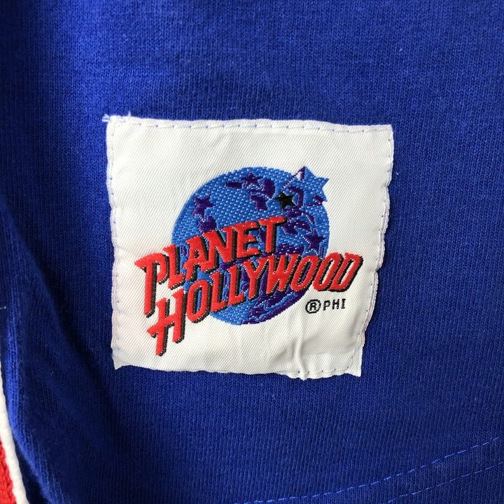 90'S Planet Hollywood PLANET HALLYWOOD Game Shirt Baseball Shirt Made in USA Men's L Size Vintage cotton blue type Vintage Second Hand