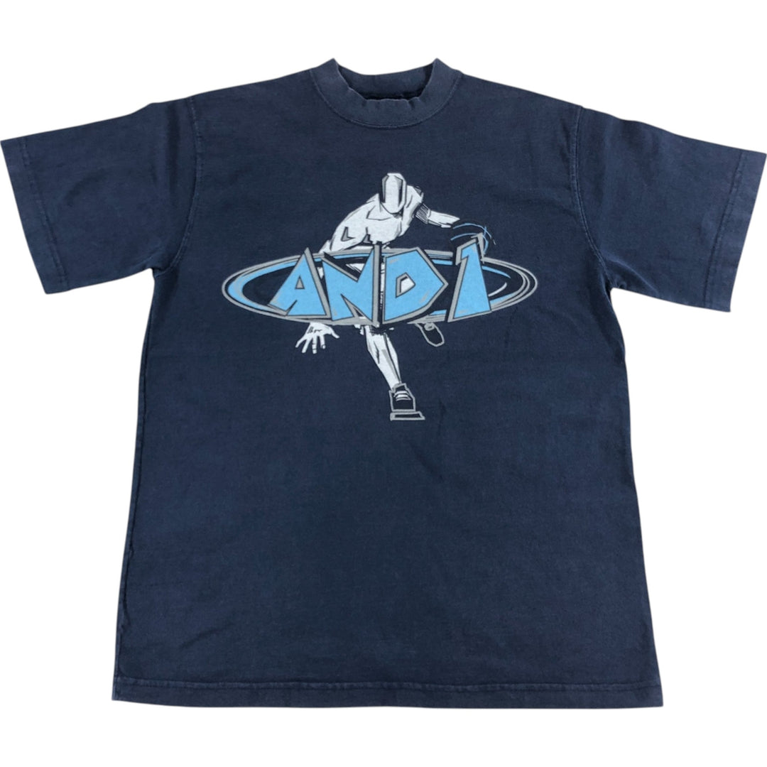 AND1 Sports T-shirt Men's XL size cotton navy blue type Vintage Second Hand