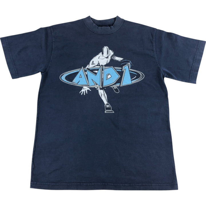 AND1 Sports T-shirt Men's XL size cotton navy blue type Vintage Second Hand