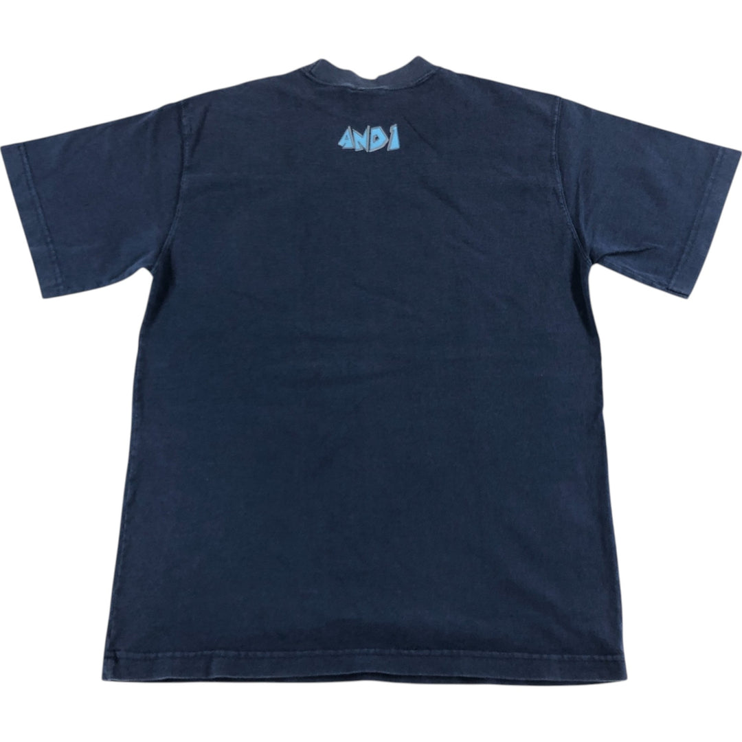 AND1 Sports T-shirt Men's XL size cotton navy blue type Vintage Second Hand