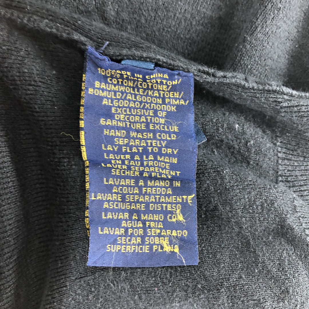 Ralph Lauren POLO RALPH LAUREN Slim Fit V-Neck Pima Cotton Knit Sweater, Men's Size L Pima Cotton black type Vintage Second Hand