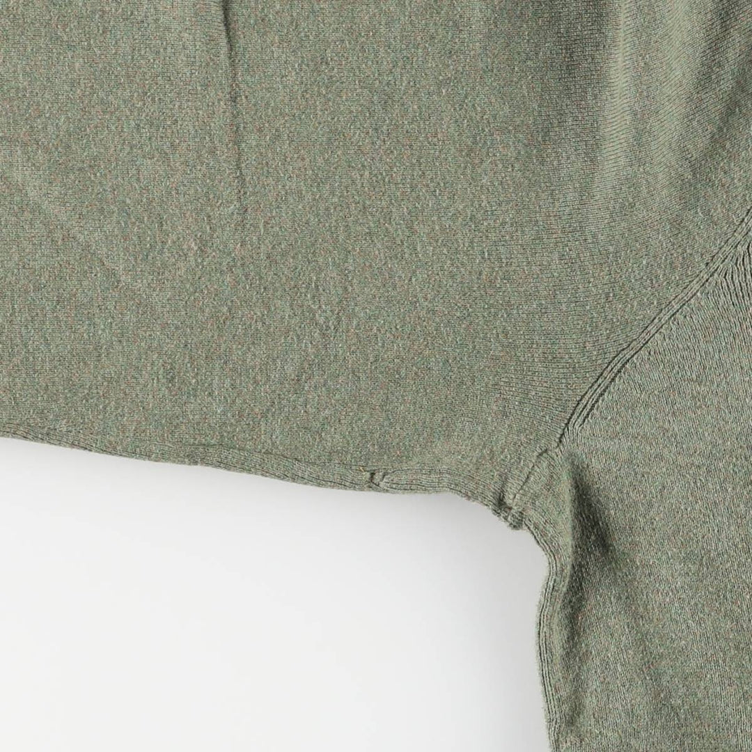Ralph Lauren POLO RALPH LAUREN V-neck Pima cotton knit sweater, men's size L Pima Cotton Khaki type sage green Vintage Second Hand