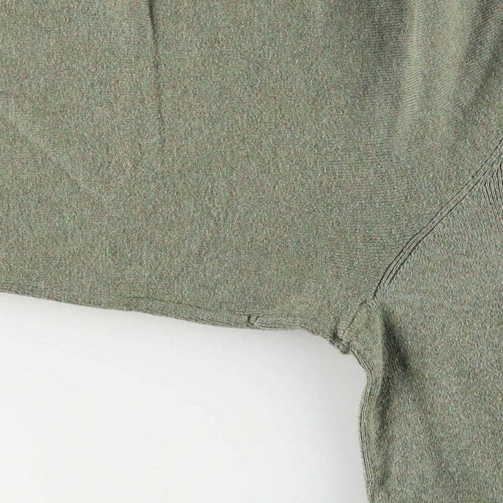 Ralph Lauren POLO RALPH LAUREN V-neck Pima cotton knit sweater, men's size L Pima Cotton Khaki type sage green Vintage Second Hand