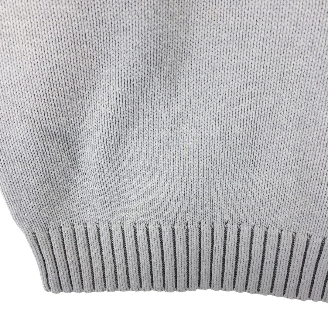 2000'S Tommy Hilfiger Cotton Knit Sweater, Men's Size Small cotton gray type Vintage Second Hand