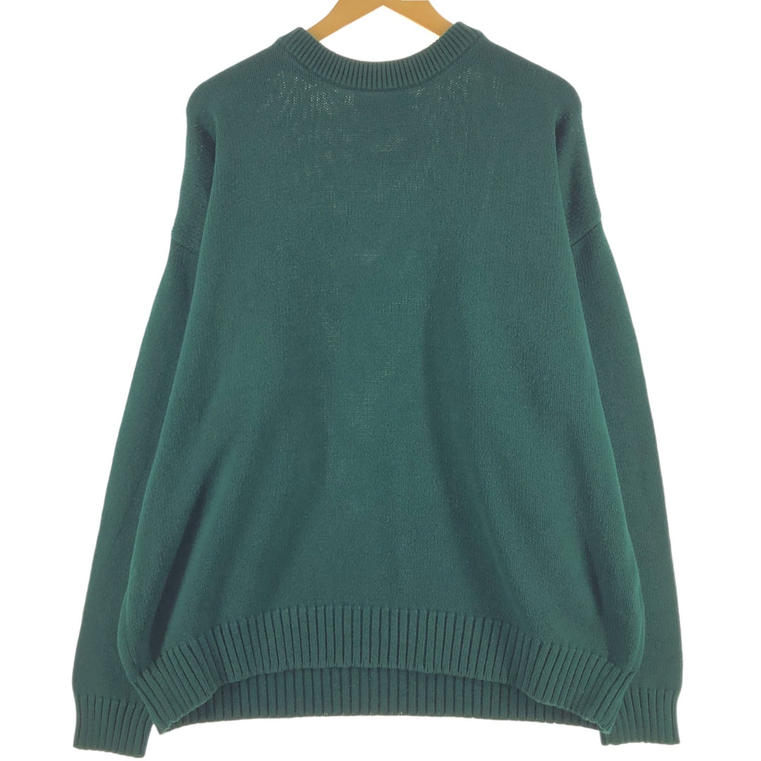 Eddie Bauer Cotton Knit Sweater, Men's XL cotton green type Vintage Second Hand
