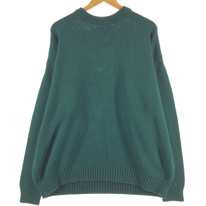 Eddie Bauer Cotton Knit Sweater, Men's XL cotton green type Vintage Second Hand