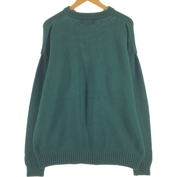Eddie Bauer Cotton Knit Sweater, Men's XL cotton green type Vintage Second Hand