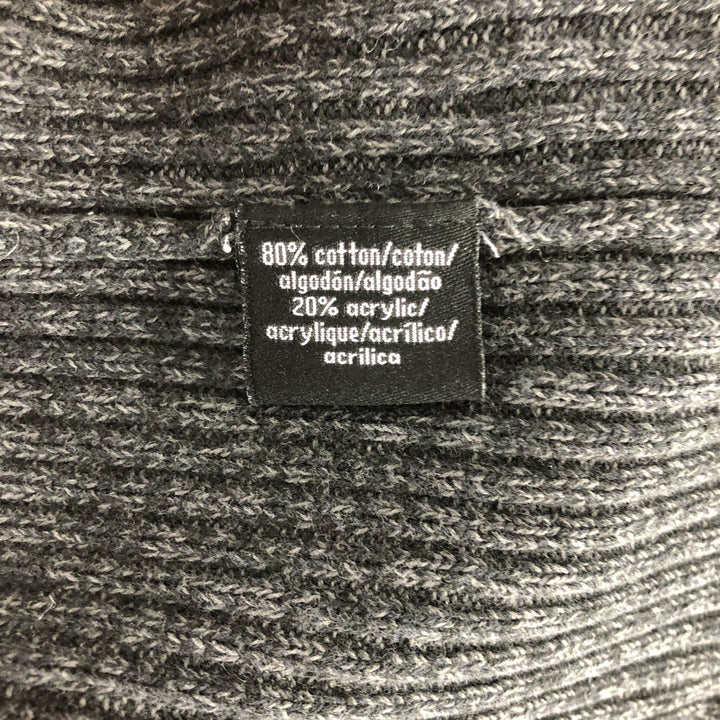 Calvin Klein Jeans Ribbed Cotton Knit Sweater, Men's Size Medium cotton gray type Vintage Second Hand