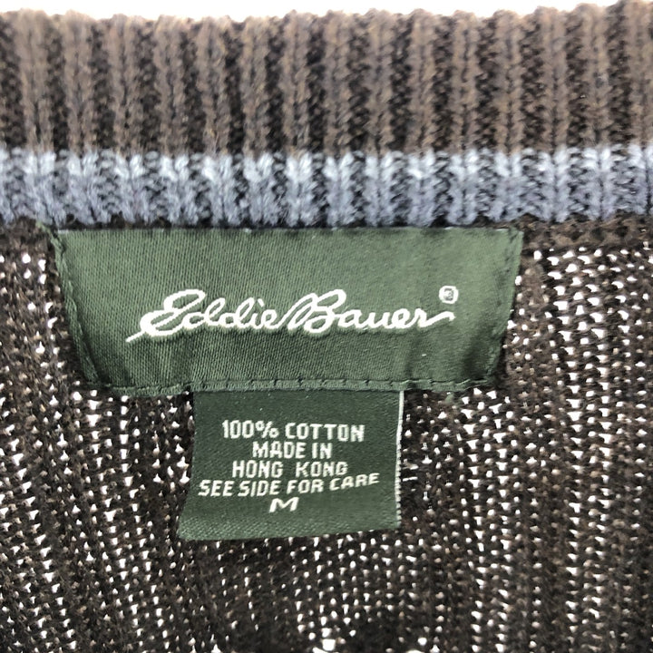 Eddie Bauer cable knit cotton sweater, size M, men's cotton brown type Vintage Second Hand