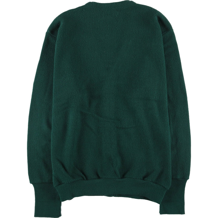 Vintage 1980'S Arrow Tournament acrylic knit cardigan, made in the USA, size M, men's. acrylic green type Vintage Second Hand