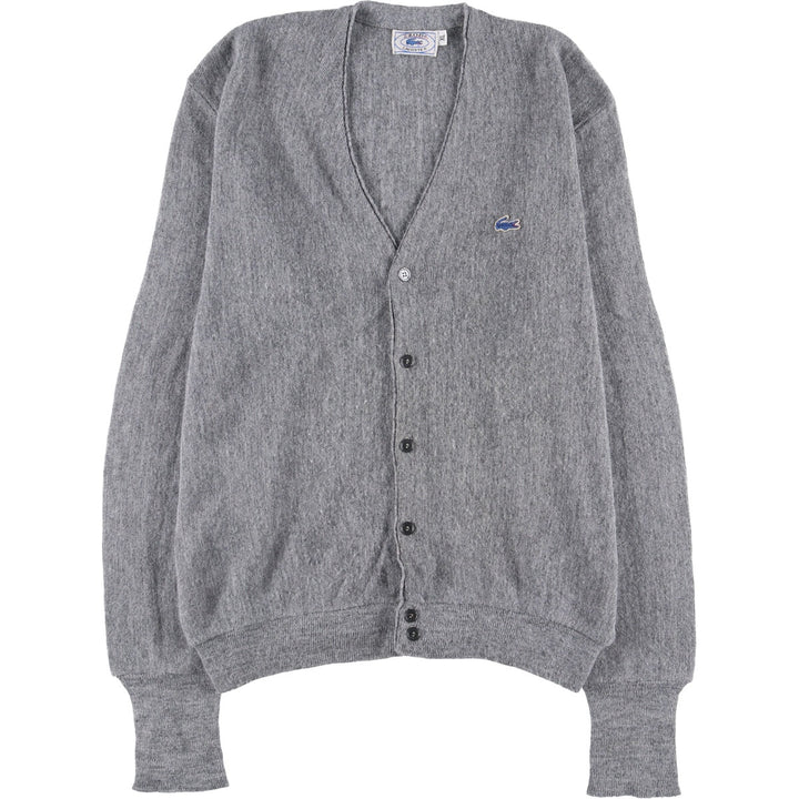 Vintage 70s-80'S Lacoste IZOD knit cardigan, men's size XL unclear gray type Vintage Second Hand