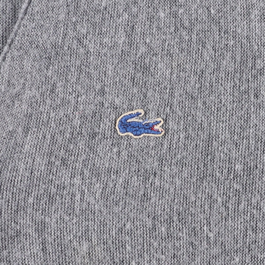 Vintage 70s-80'S Lacoste IZOD knit cardigan, men's size XL unclear gray type Vintage Second Hand