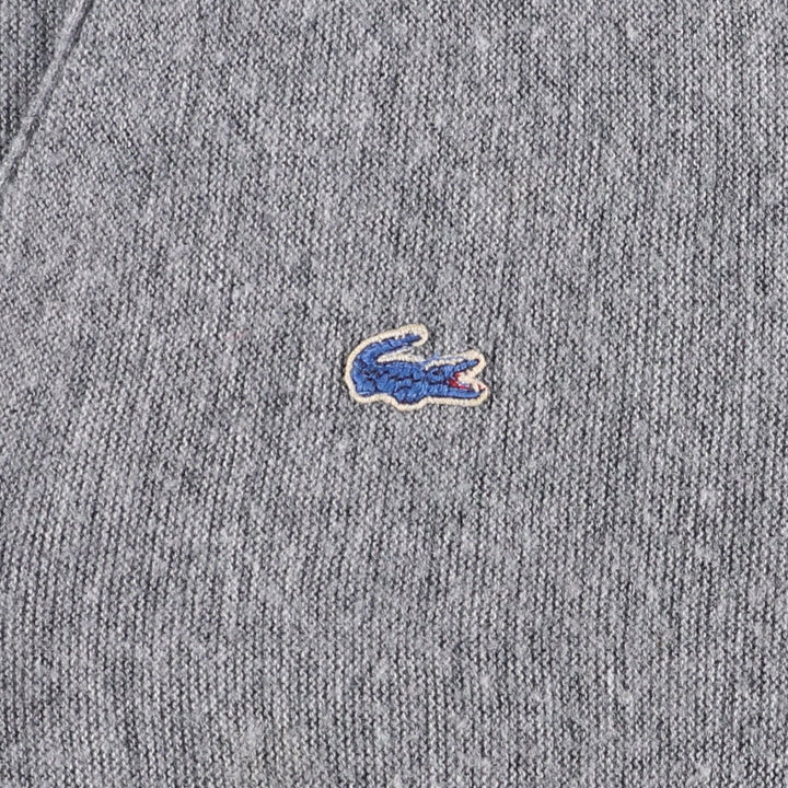 Vintage 70s-80'S Lacoste IZOD knit cardigan, men's size XL unclear gray type Vintage Second Hand