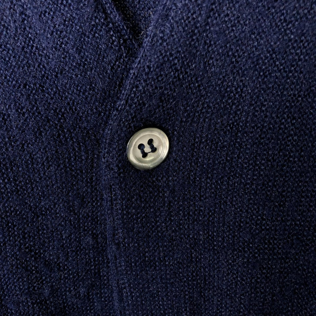 80s-90'S Lacoste IZOD Acrylic Knit Cardigan Made in USA Men's XL Vintage Oron Acrylic navy blue type Vintage Second Hand