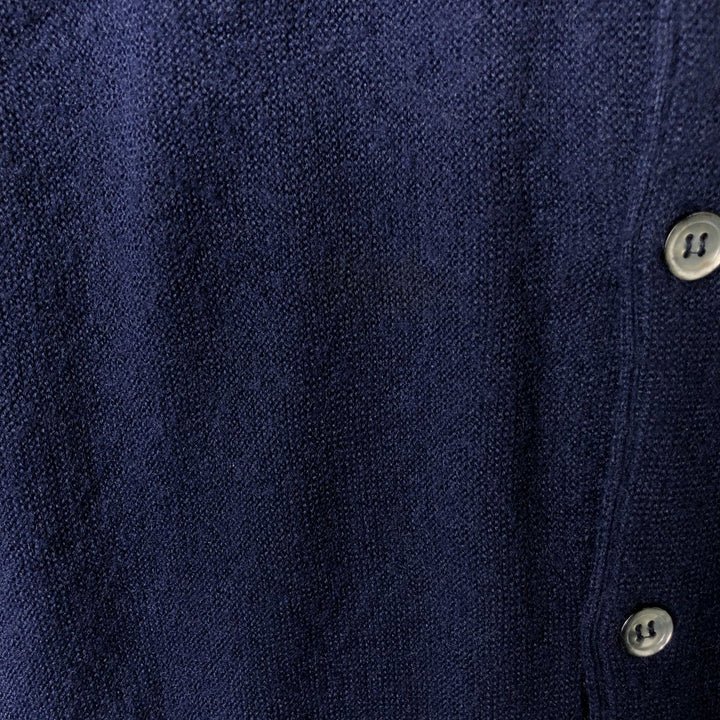 80s-90'S Lacoste IZOD Acrylic Knit Cardigan Made in USA Men's XL Vintage Oron Acrylic navy blue type Vintage Second Hand