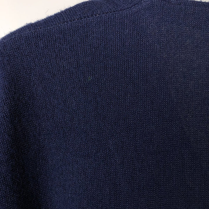80s-90'S Lacoste IZOD Acrylic Knit Cardigan Made in USA Men's XL Vintage Oron Acrylic navy blue type Vintage Second Hand