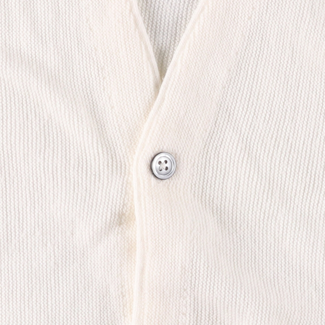 Vintage 90'S IZOD acrylic knit cardigan, made in the USA, size L, men's acrylic white type Vintage Second Hand