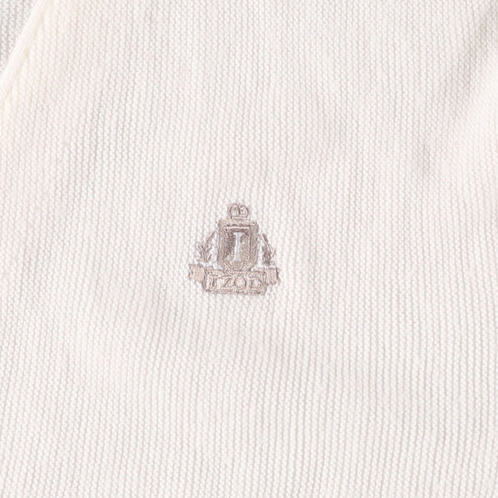 Vintage 90'S IZOD acrylic knit cardigan, made in the USA, size L, men's acrylic white type Vintage Second Hand