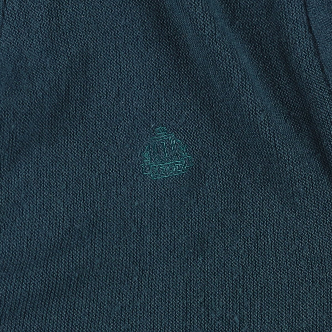 Vintage 90'S IZOD acrylic knit cardigan, made in the USA, size L, men's acrylic Green type dark green Vintage Second Hand