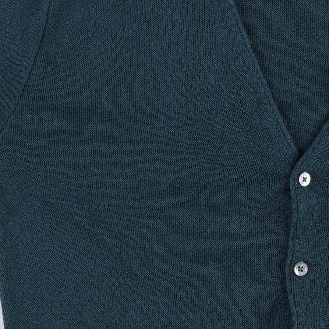 Vintage 90'S IZOD acrylic knit cardigan, made in the USA, size L, men's acrylic Green type dark green Vintage Second Hand