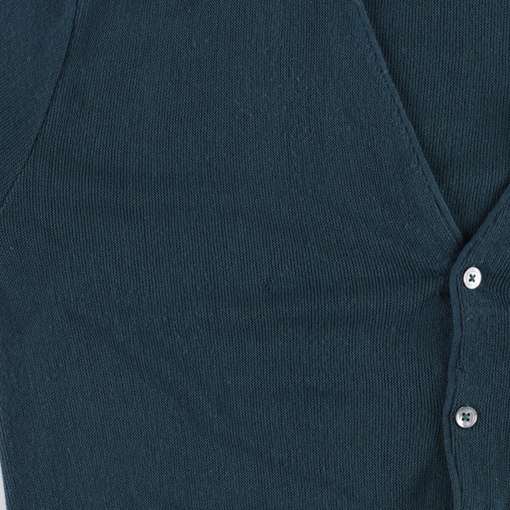 Vintage 90'S IZOD acrylic knit cardigan, made in the USA, size L, men's acrylic Green type dark green Vintage Second Hand