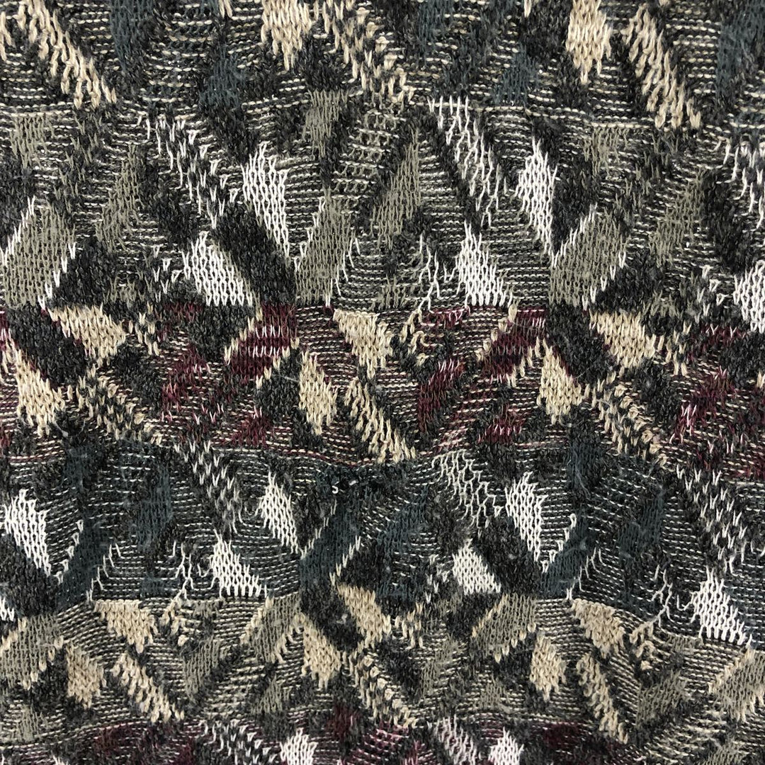 TSR All-Over Print Knit Sweater, Men's Size M unclear Khaki type Vintage Second Hand