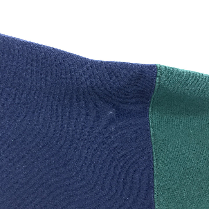 90'S Russell Two-tone Plain Blank Sweatshirt Hoodie Made in USA Men's L Vintage cotton navy blue type Vintage Second Hand