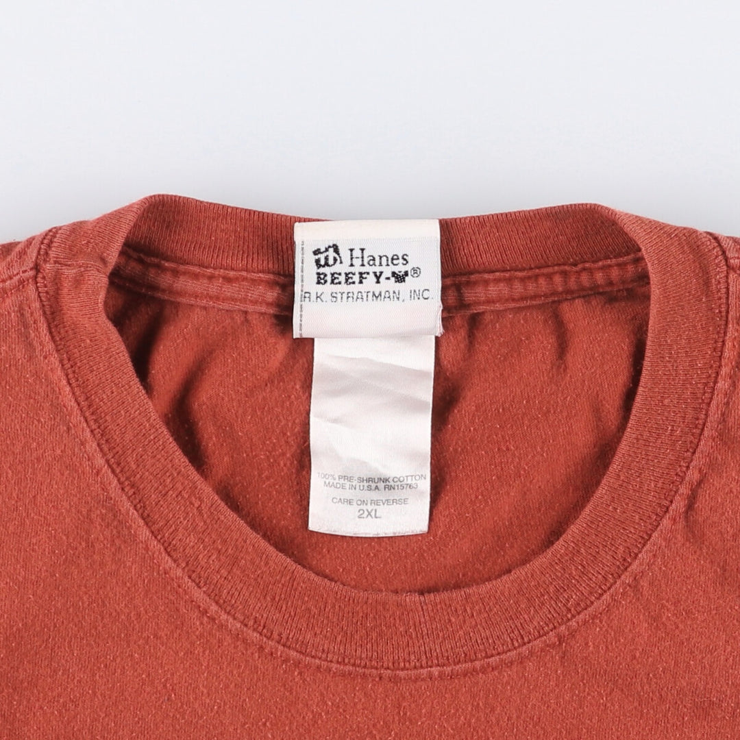 00'S Harley-Davidson Motorcycle Bike T-shirt Made in USA Men's XXL cotton red type Vintage Second Hand