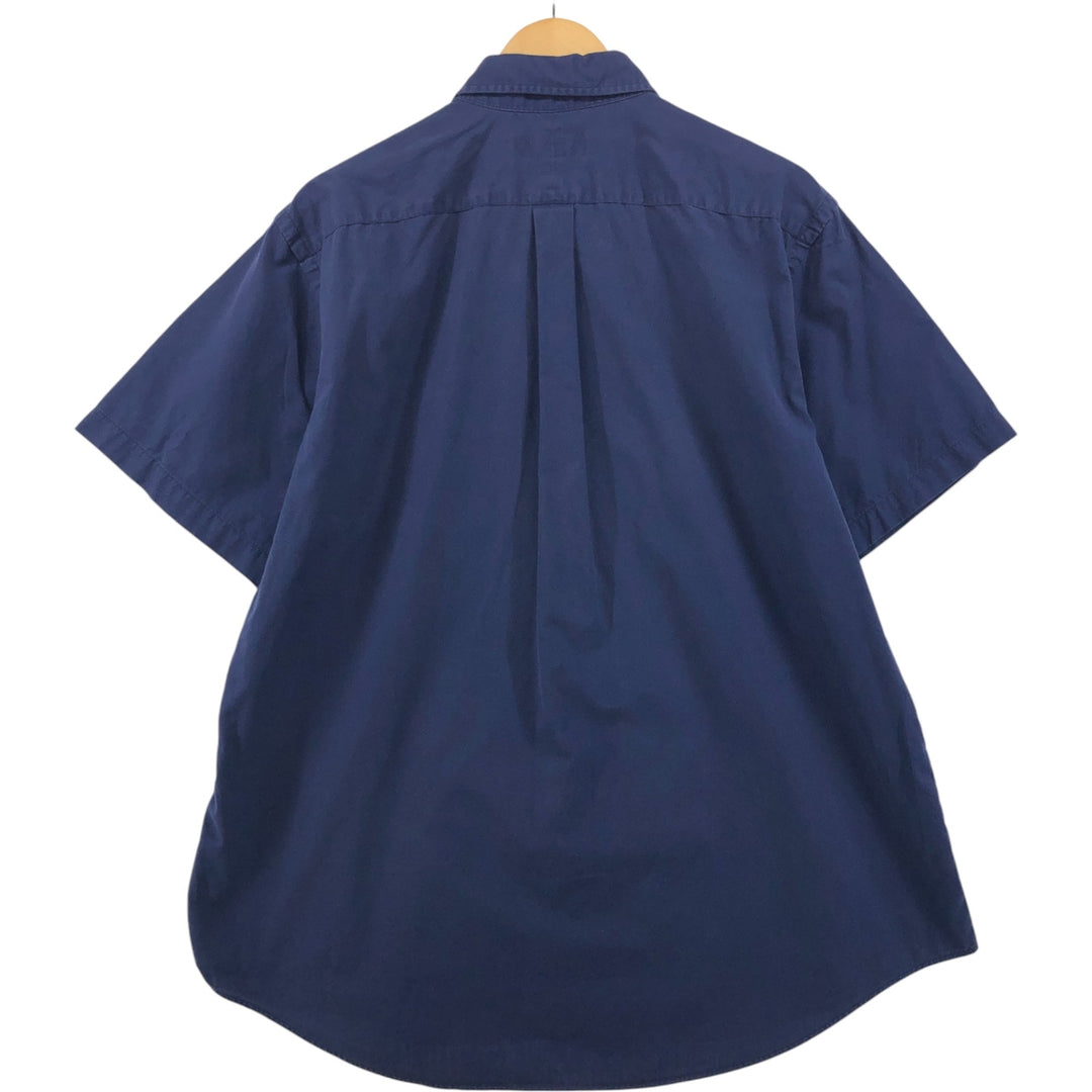 Ralph Lauren short sleeve button down shirt, men's XL size cotton navy blue type Vintage Second Hand