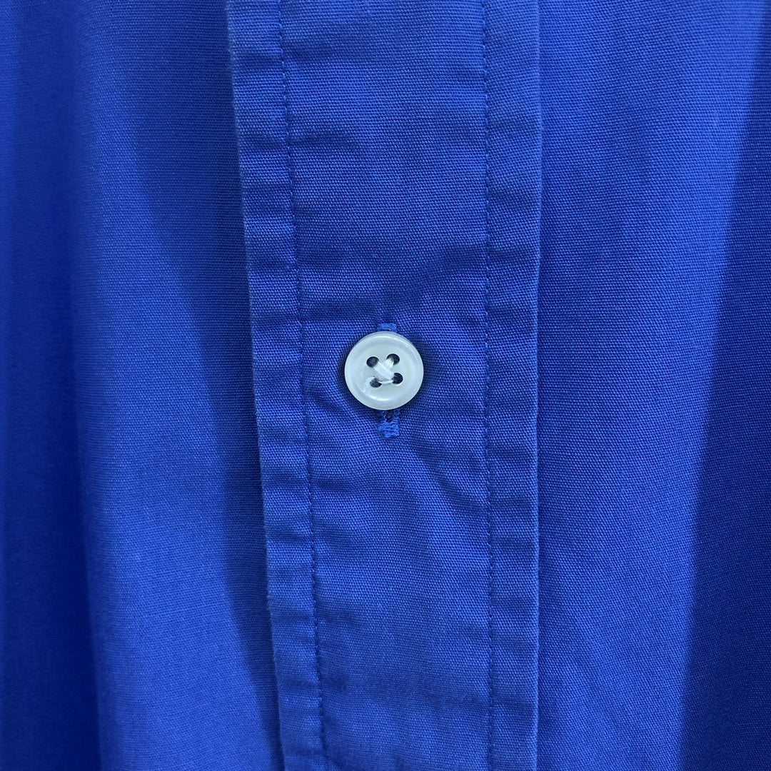 Ralph Lauren short sleeve button down shirt, men's size L cotton blue type Vintage Second Hand