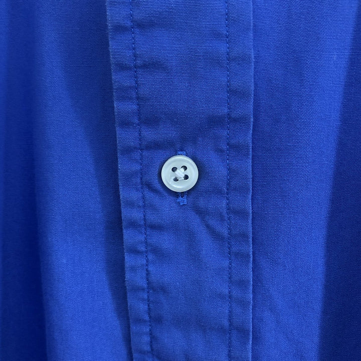 Ralph Lauren short sleeve button down shirt, men's size L cotton blue type Vintage Second Hand