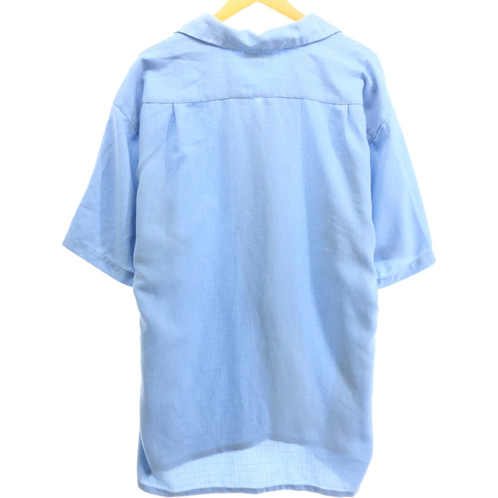 MONTIQUE short sleeve open collar poly shirt, men's XL size polyester blue type Vintage Second Hand