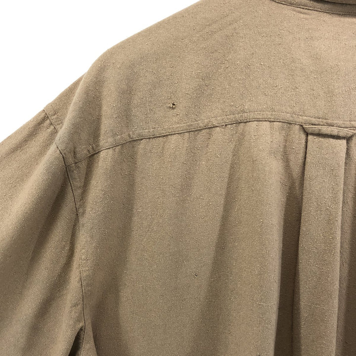 BOGARI Short Sleeve Box Shirt Men's XL silk beige type brown Vintage Second Hand