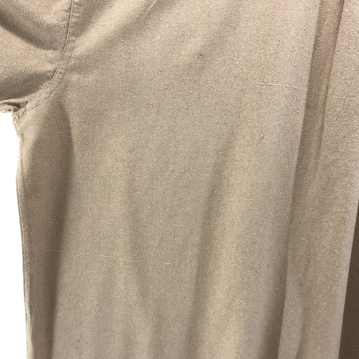 BOGARI Short Sleeve Box Shirt Men's XL silk beige type brown Vintage Second Hand