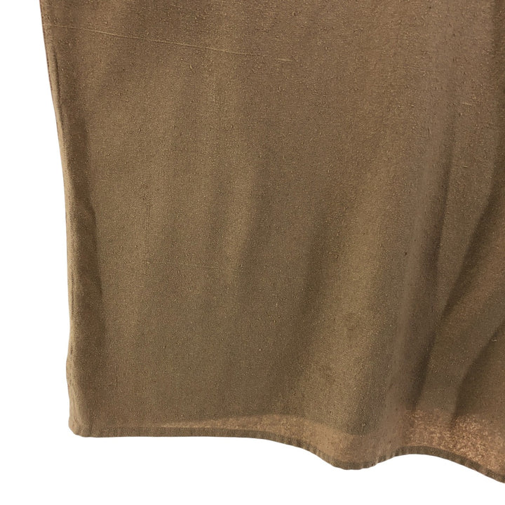 BOGARI Short Sleeve Box Shirt Men's XL silk beige type brown Vintage Second Hand
