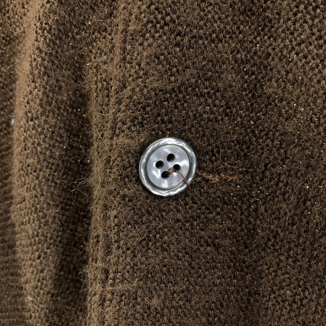 Vintage 1970'S Lacoste IZOD acrylic knit cardigan, men's size XXL Oron Acrylic brown type Vintage Second Hand