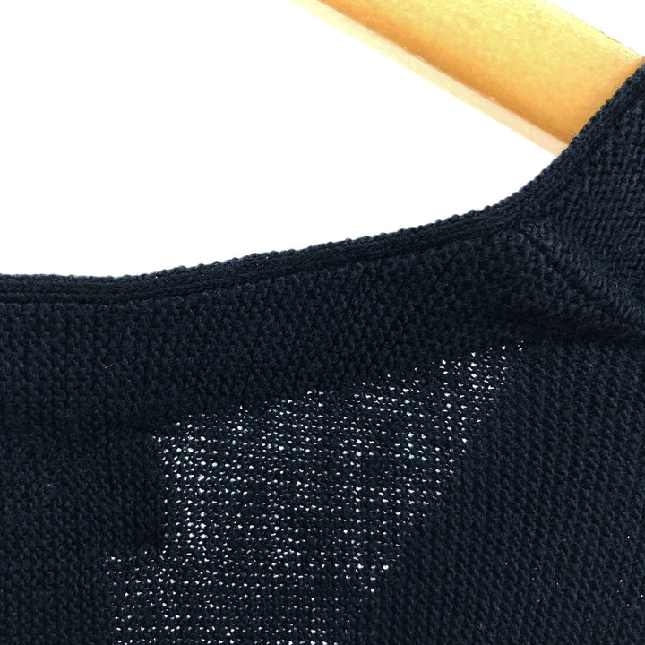 Vintage 1980'S Arrow Tournament acrylic knit cardigan, made in the USA, size L, men's. acrylic navy blue type Vintage Second Hand